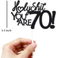 70 Birthday Cake Toppers-Black Glitter, Seventy Cake Topper, 70 Cake Topper, 70Th Birthday Decorations,70Th Birthday Cake Topper