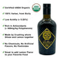 GALBASA Organic Lemon Oil - First Cold Pressed Extra Virgin Olive Oil - 16.9 Fl Oz - Green - No Pesticides, Polyphenol Rich