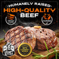 Grumpy Butcher 2-Steak Sampler Gift Basket For Men – 1 Ribeye Steak (14 Oz) & 1 Top Sirloin (6 Oz) – Gourmet Steakhouse Gift, Elegantly Packaged