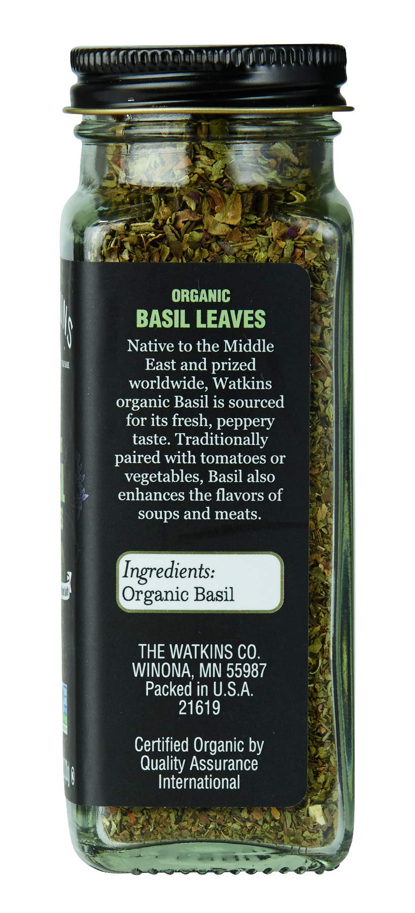 Watkins Gourmet Organic Spice Jar, Basil, 0.71 Oz