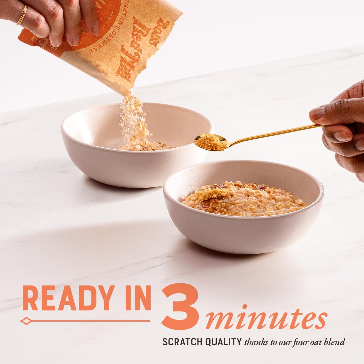 Bobs Red Mill Instant Oatmeal  Maple Brown Sugar  6 Packets Total  Non-GMO  Gluten Free  Whole Grain