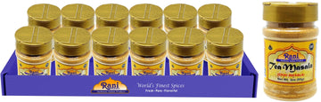 Rani Tea (Chai) Masala Indian Spice Blend 3oz (85g) PET Jar, Pack of 12 ~ All Natural | Vegan | Gluten Friendly | Salt & Sugar F