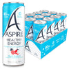 Aspire Healthy Energy Drink, Fruit Punch Flavor, 80mg Natural Caffeine, Zero Sugar, Keto Friendly, 12 Pack