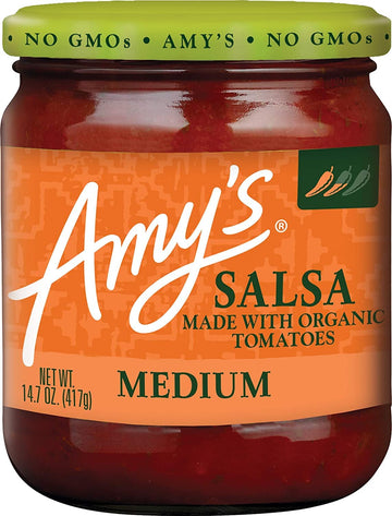 Amys Salsa Medium Gf Org, 14.7 Oz (Pack Of 6)