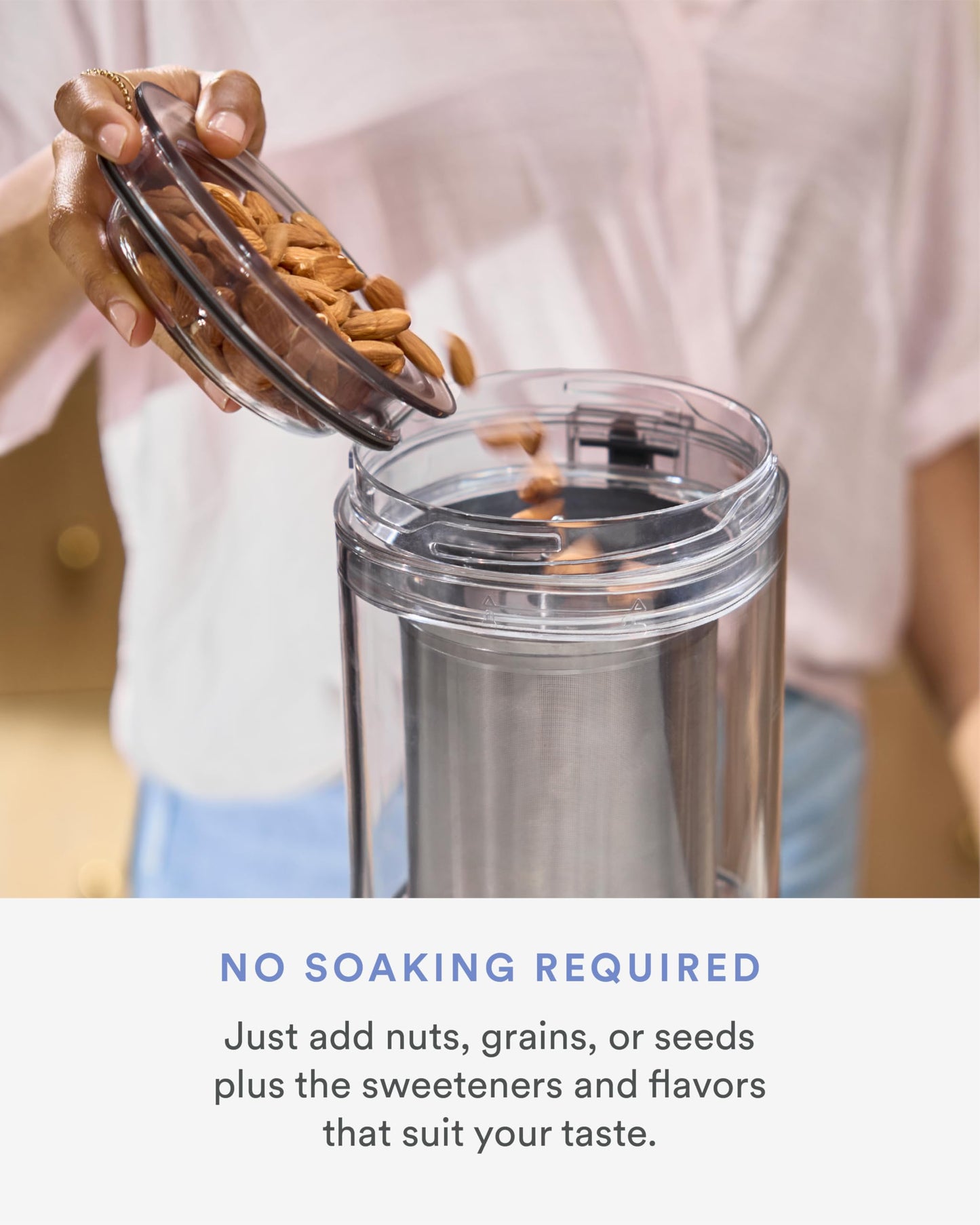 Nama M1 Plant Milk Maker - Homemade Oat  Seed  & Nut Milk Maker Machine - Smooth  Creamy Texture Barista Quality Milk in Minutes - Blends & Strains in One Container - Easy to Clean
