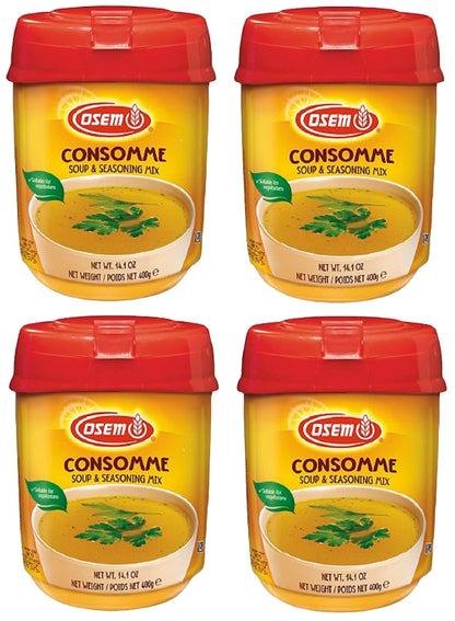 Osem Consomme Soup & Seasoning Mix, Chicken Style, 14.1 Ounce (Pack of 4)