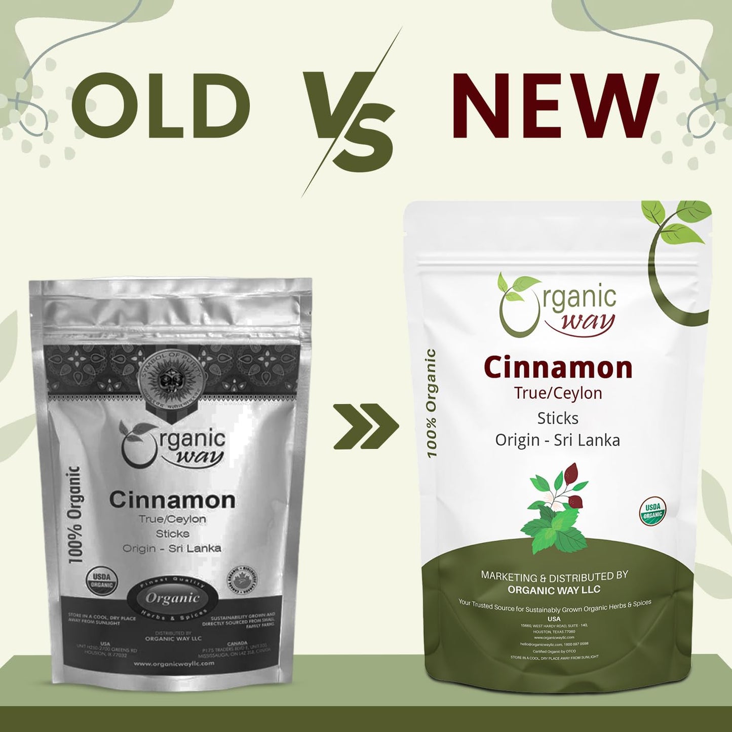 Organic Way True Ceylon Cinnamon Sticks (Cinnamomum Verum) - Organic & Kosher Certified | Raw, Vegan, Non Gmo & Gluten Free | Usda Certified | Origin - Sri Lanka (1/4Lbs / 4Oz)