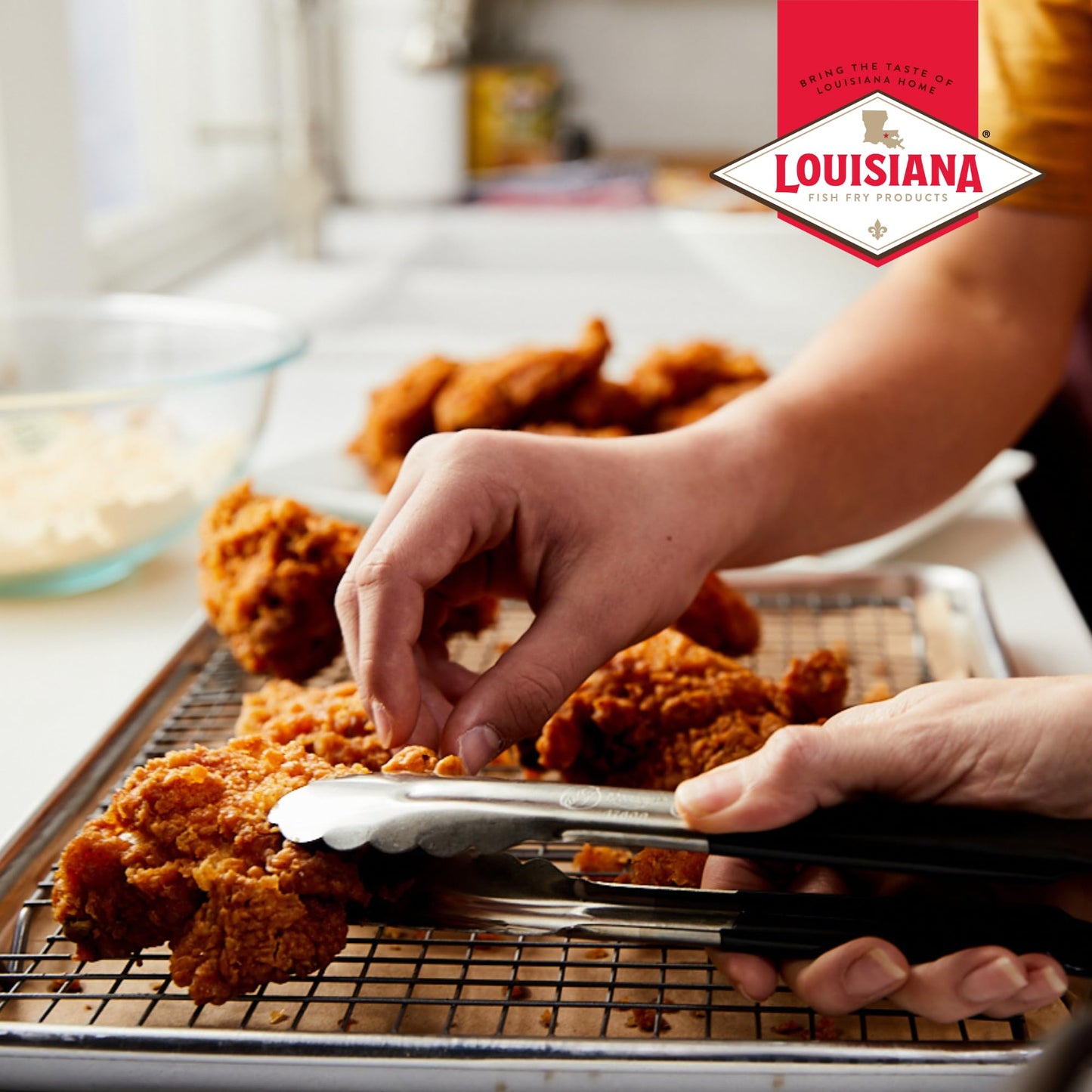 Louisiana Seasoned Chicken Fry Batter 1 Gallon - Crispy Southern Coating Mix for Fried Chicken - Delicious and Convenient Coatin
