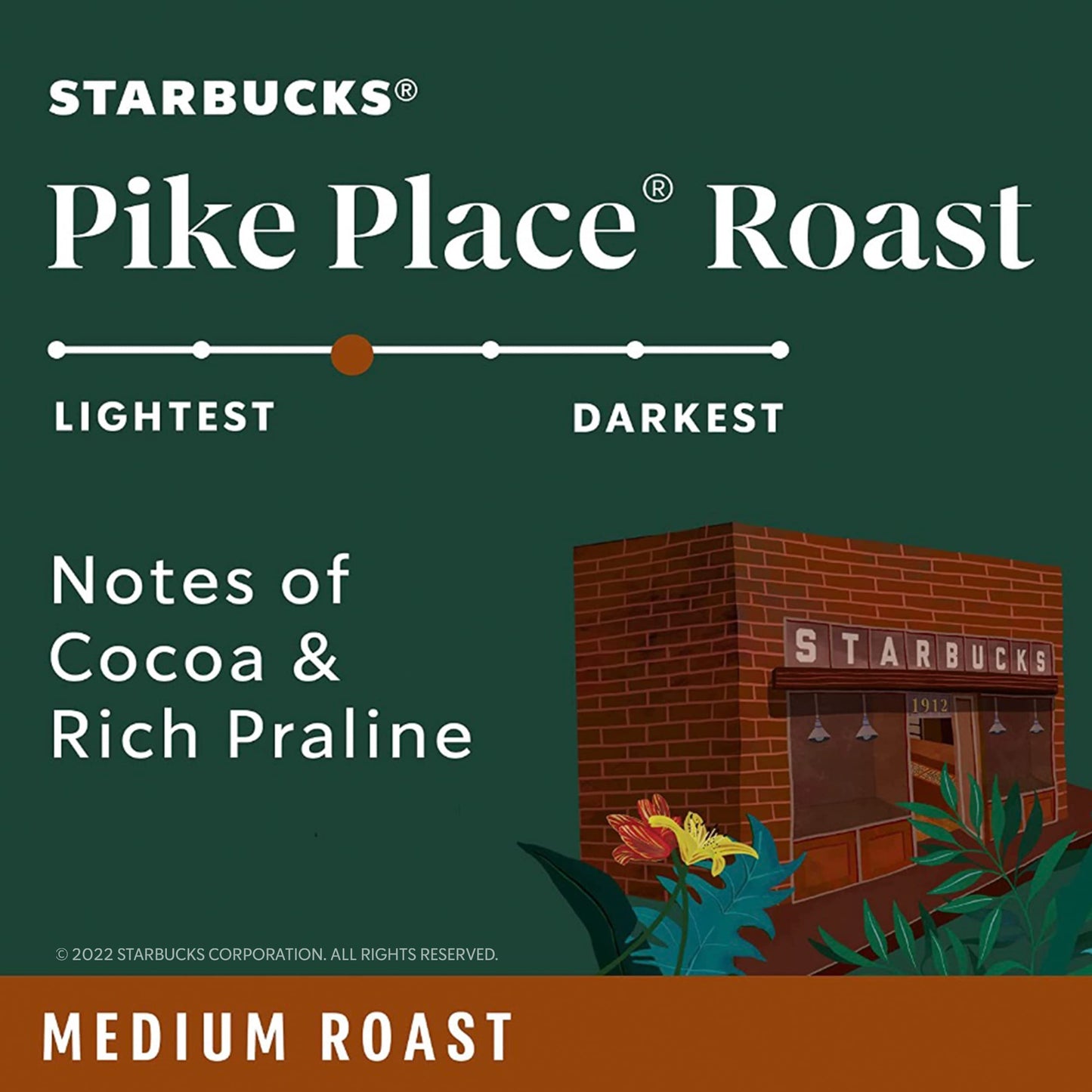 Starbucks Ground Coffee Variety Pack, Dark & Medium, 10 Packets (2.5 oz each), 100% Arabica
