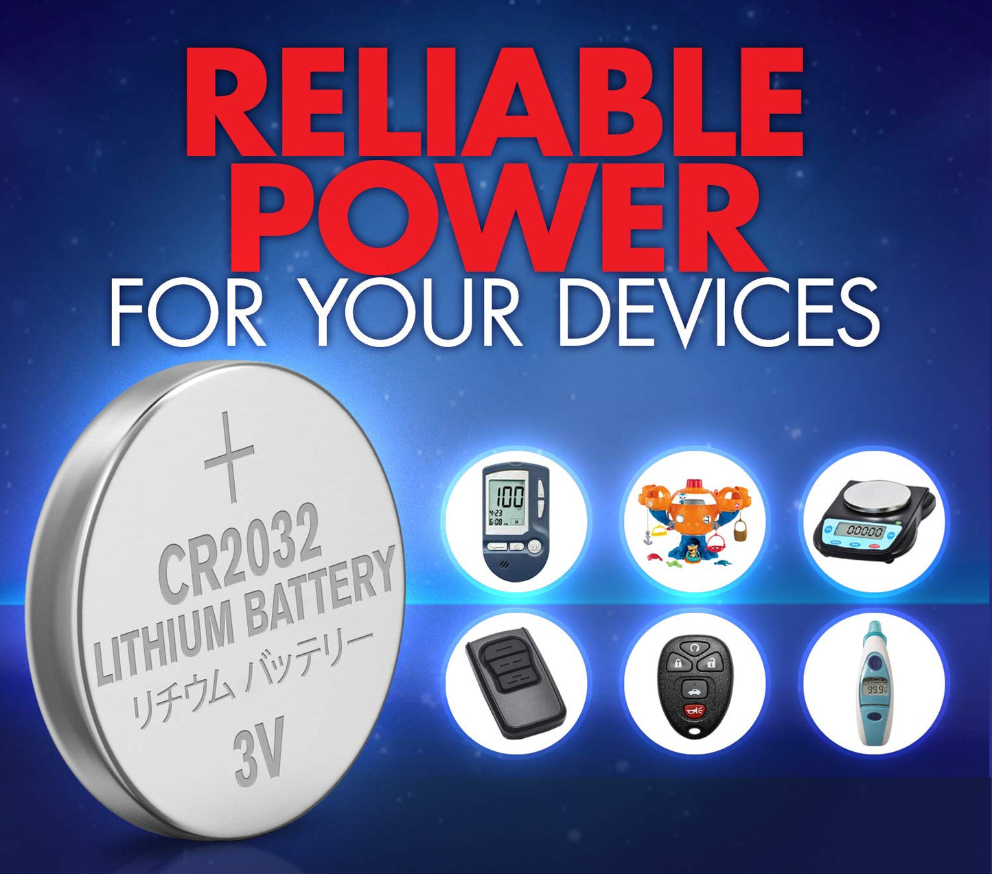 Acdelco Cr2032 3V Lithium Coin Cell Battery, Watch And Electronics Button Batteries, 6 Count
