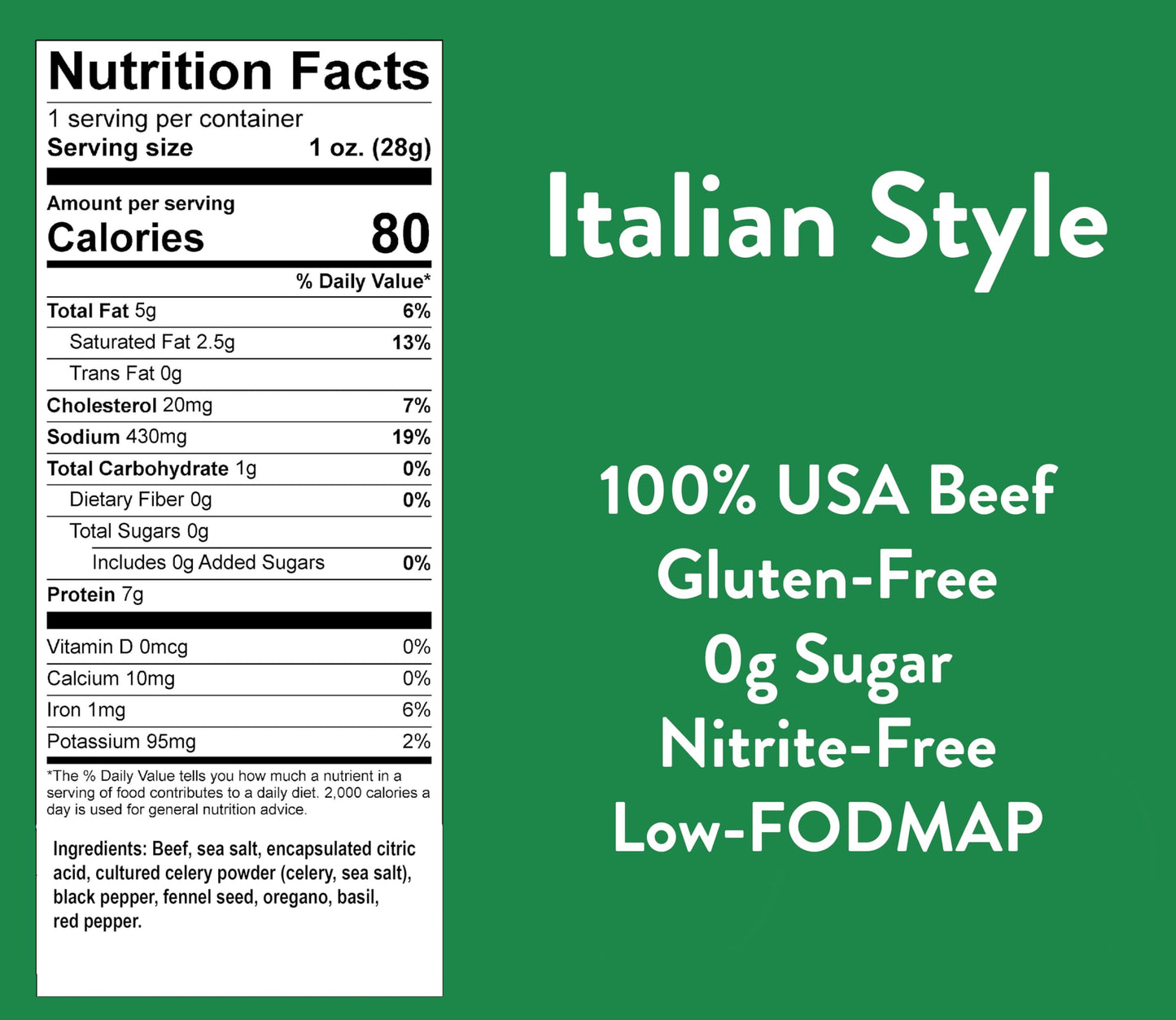 Good Fod Foods Meat Stick Variety Pack – Low FODMAP, Zero Sugar, Keto Friendly, Gluten-Free, 1 Ounce (24 Pack)
