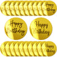 Blulu 20 Pieces Acrylic Cake Toppers Acrylic Mirror Cupcake Disc Acrylic Birthday Cupcake Topper Round Topper Circle Engraved Di