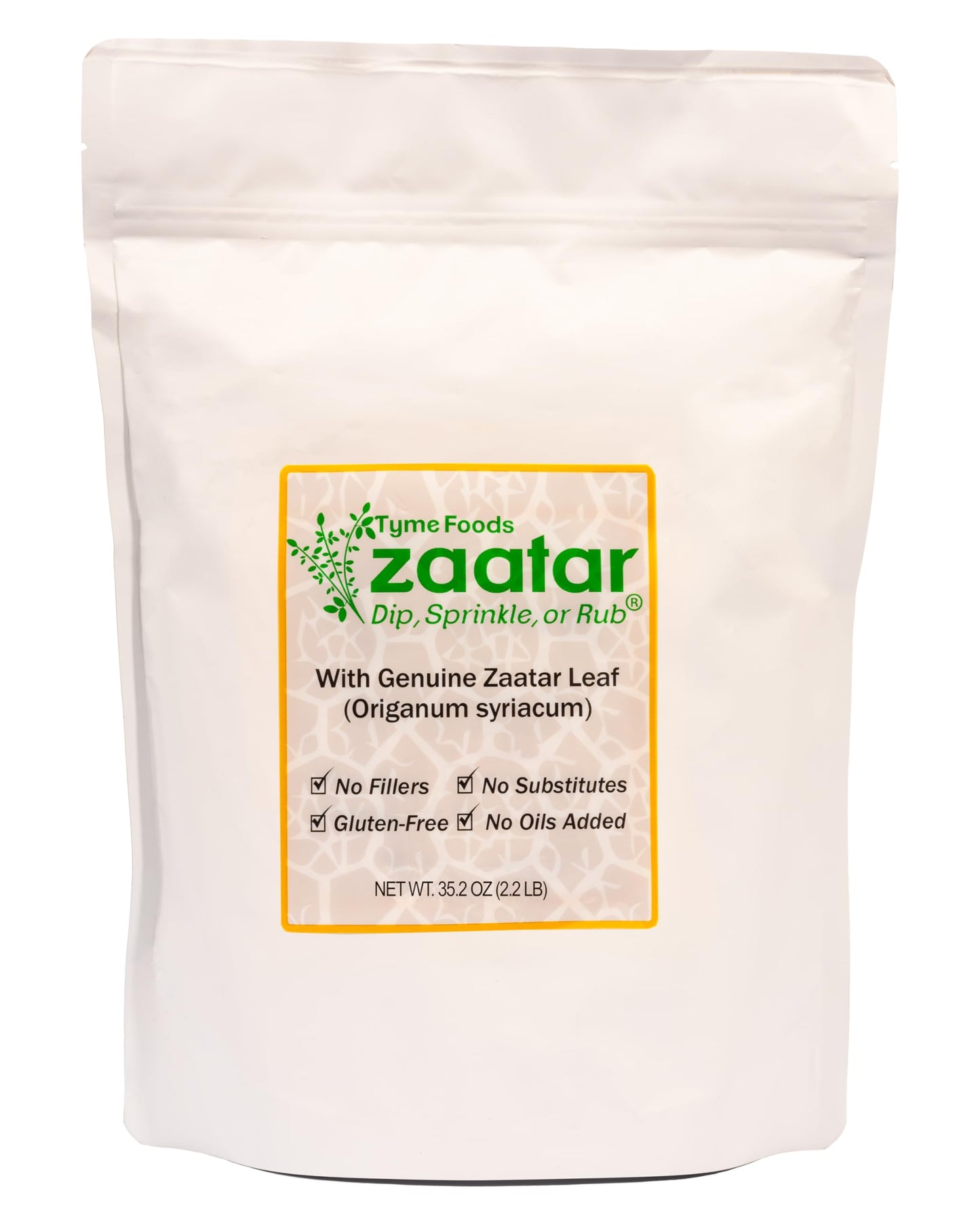 Zaatar Bulk & Share Size by Tyme Foods (2.2 LB/ 1 KG) - Organic, Filler-Free, Gluten-Free Zaatar Spice Blend