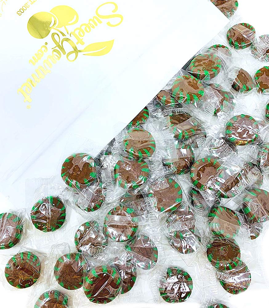 SweetGourmet Chocolate Mint Starlight | Clear Wrap Bulk Hard Candy | 3 Pounds