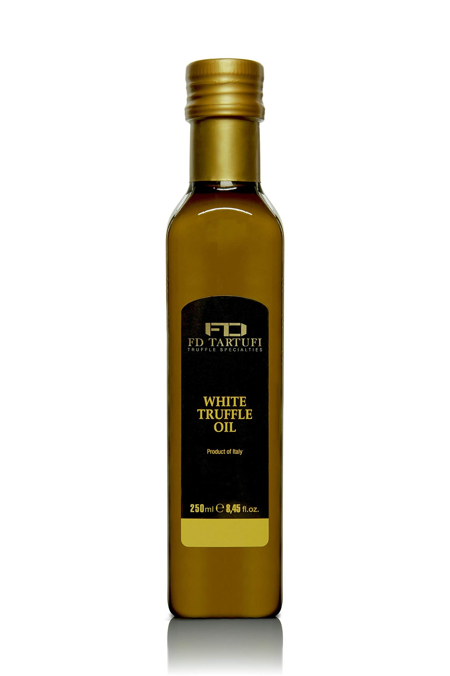 Fd Tartufi White Truffle Oil 250 Ml (8.45Fl Oz) Gourmet Food Seasoning | Dressing - Made In Italy | Extra Virgin Olive Oil | Kos