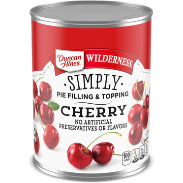 Duncan Hines Wilderness Cherry Pie Filling and Topping, Thanksgiving Baking, 21 oz. (Pack of 8)