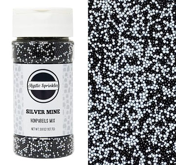Mystic Sprinkles Nonpareil Sprinkle Mixes (Silver Mine Nonpareils Mix 3.8Oz)