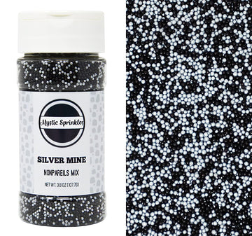 Mystic Sprinkles Nonpareil Sprinkle Mixes (Silver Mine Nonpareils Mix 3.8Oz)