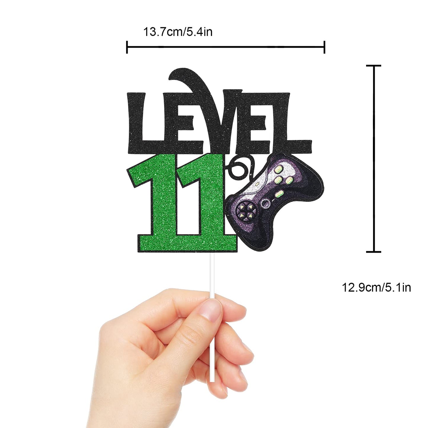 Level 11 Game Birthday Cake Topper - Video Game Boys 11Th Birthday Level Up Party Cake Supplies - Game On Winner Gaming Party Decoration