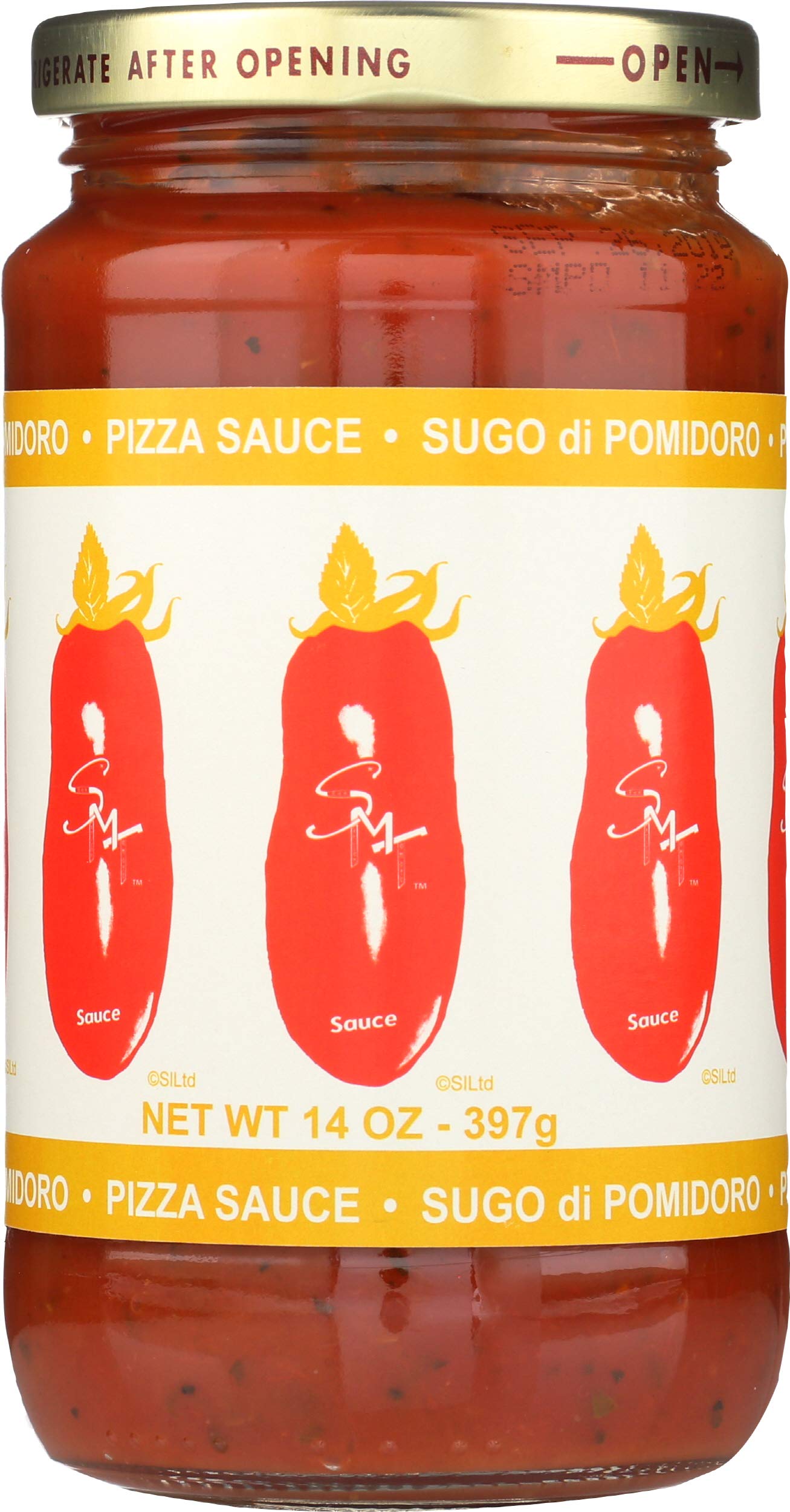 SMT San Merican Tomato Pizza Sauce - Pizza Sauce from Fully Ripened Tomatoes, 14 oz