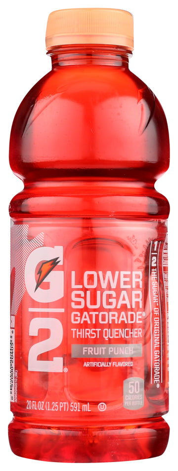 Gatorade Thirst Quencher Fruit Punch Sports Drink, 20 Fl Oz (Pack of 24), Red, Model QKR04053