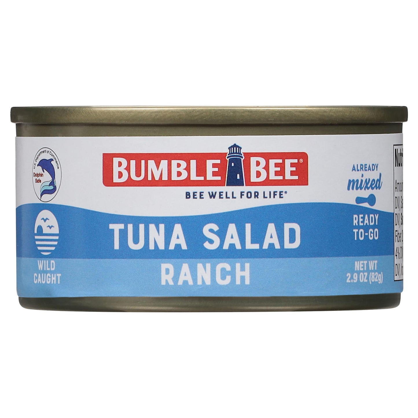 Bumble Bee Snack On The Run- Ranch Tuna Salad With Crackers Kit, 3.5Oz Kit- 12 Pack, Ready To Eat Spoon Included, Wild Caught Tuna Shelf Stable & Convenient Protein Snack