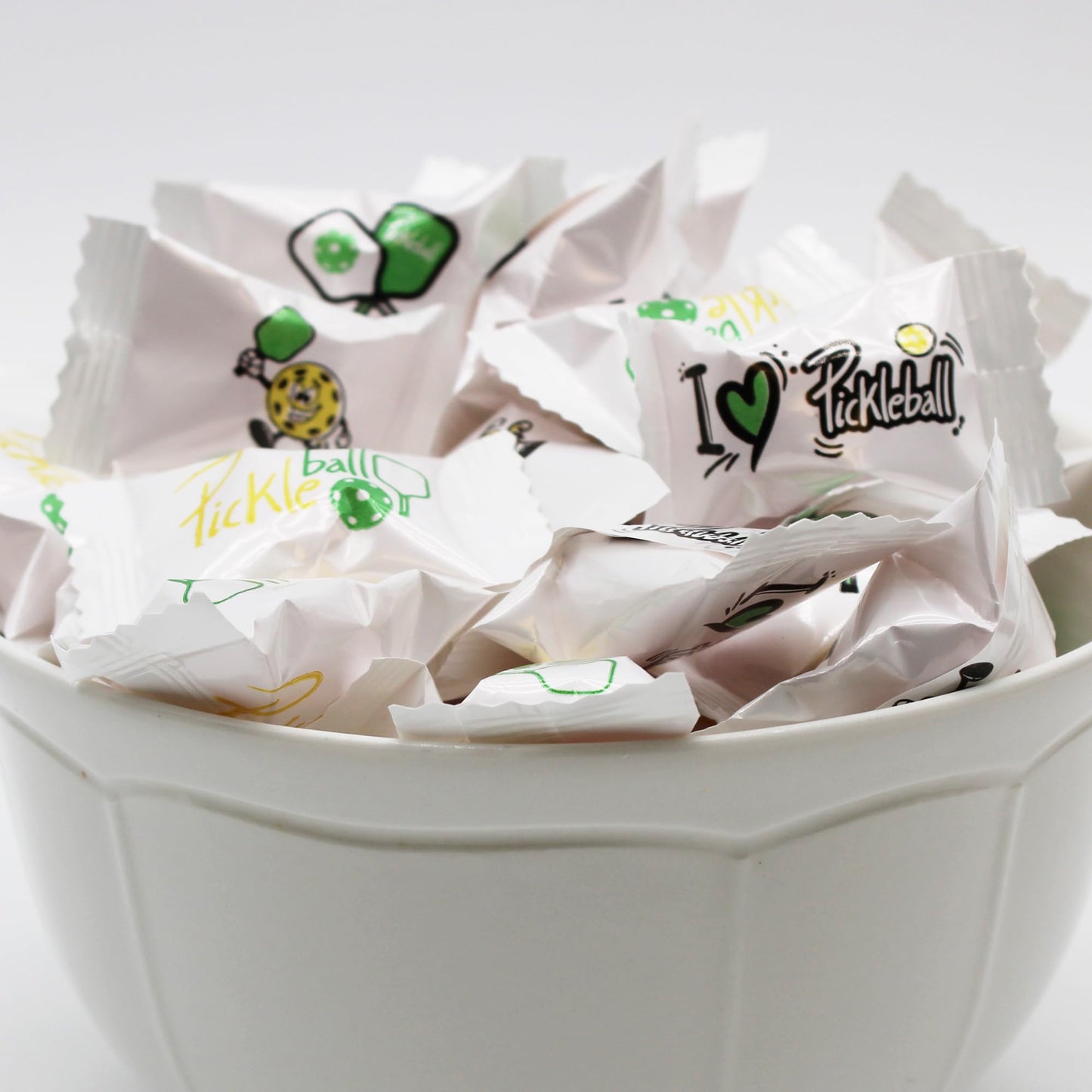 Naturejam 100 Count Pickleball Themed Peppermints Candy - Perfect Gifts for Pickleball Lovers - Peppermint Balls Individually Wr
