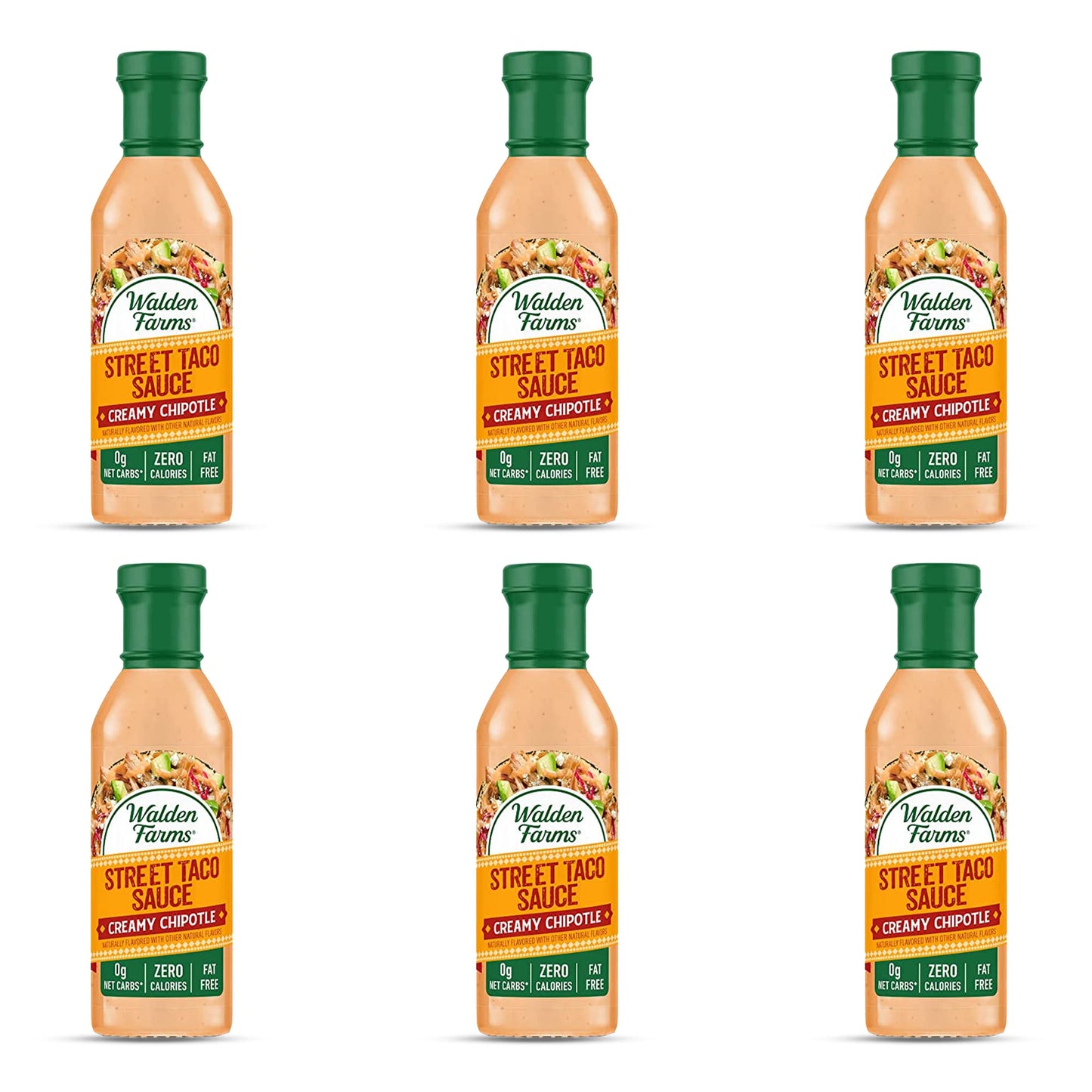 Walden Farms Street Taco Sauce Creamy Chipotle - Calorie-Free, Gluten-Free, Low Carb, Keto-Friendly, Sugar-Free, Smoky Chipotle 