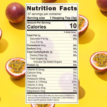 Passion Fruit Powder for Baking & Drinks & Smoothie,Vegan,Non-GMO,Gluten Free,No Additives and Preservatives,4oz
