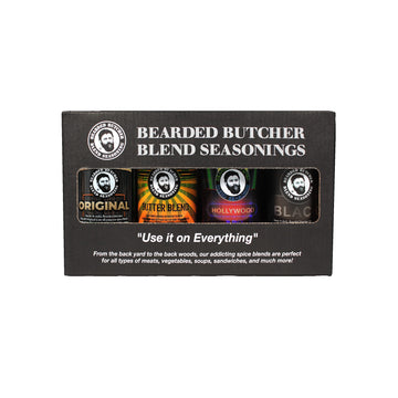 Bearded Butchers 4-Pack Seasoning Bundle, Includes Original, Black, Butter, And Hollywood Blends - Get As A Gift Or Use For Any