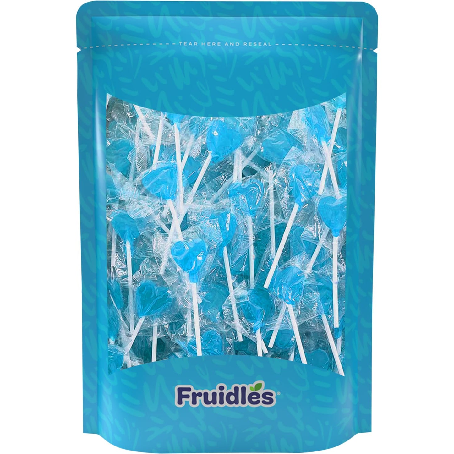 Fruidles Lollipops Mini Heart Shaped Flavored Delicious Lollipop, Individually Wrapped, 5G Lollipop (120 Lollipops, Fruit Punch)