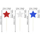 ZHUOWEISM 36 PCS Cupcake Toppers Blue Red Silver - Bamboo Independence Day Decorations for Birthday Parties