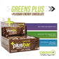 Greens+ Plusbar Energy Bars, Chocolate, Gluten Free Healthy Snacks with Organic Super Greens, Superfoods & Dark Chocolate, Vegan