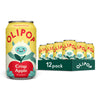 OLIPOP Prebiotic Soda Pop  Crisp Apple  Pantry Pack Packed with Prebiotics  Fiber  and Botanicals  Gluten Free  Vegan  GMO Free  12oz (12-Cans)