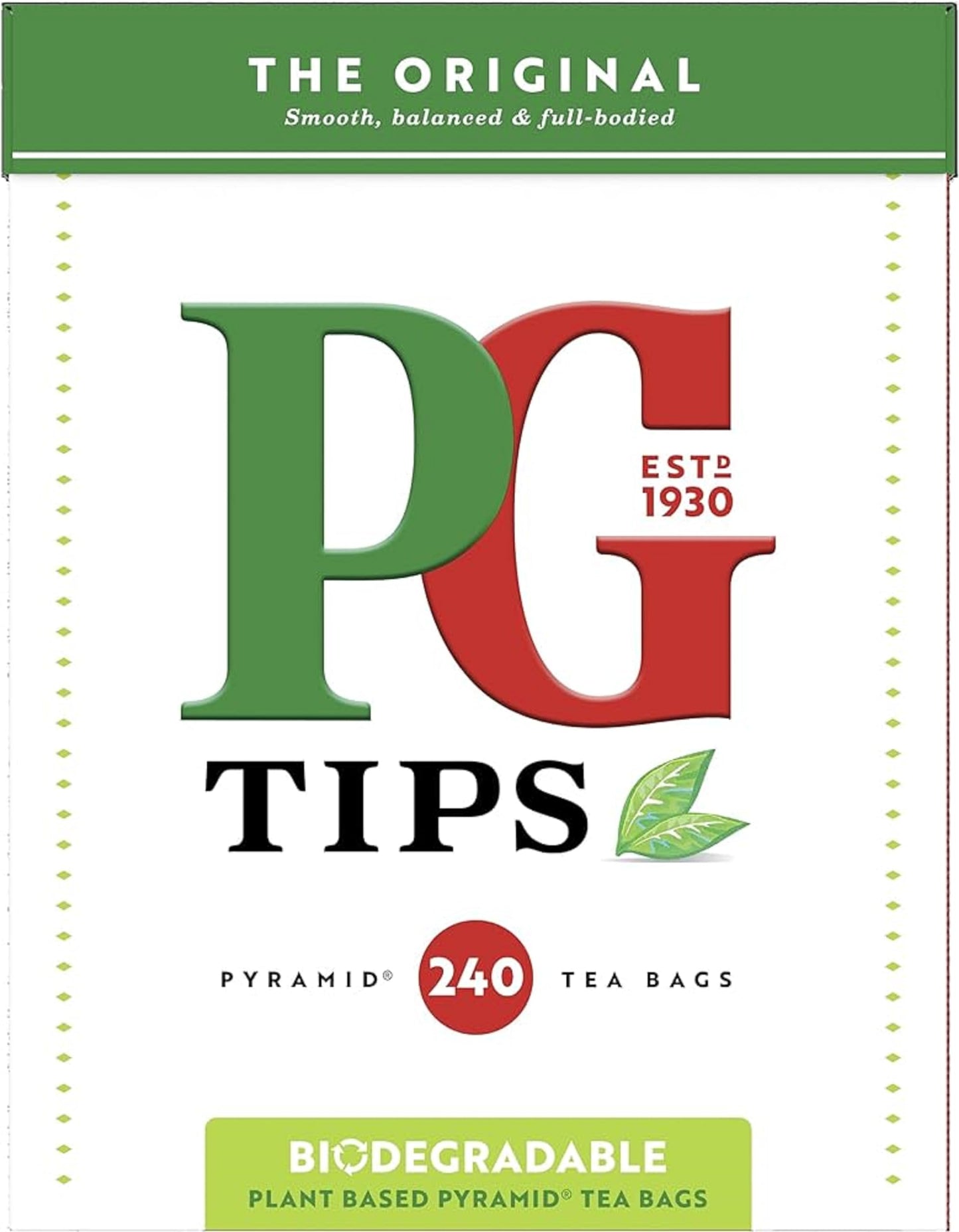 Pg Tips 240 Original Non-Pyramid Tea Bags (Pack Of 1)