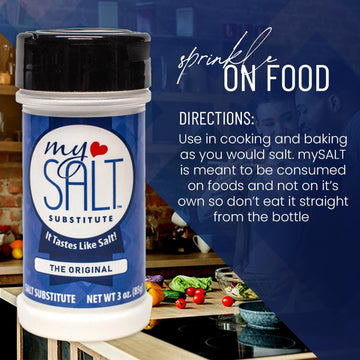 3 Pack - Mysalt Sodium-Free Salt Substitute Variety Pack - 3 Shaker Bundle: Original, Butter, Garlic - 0Mg Sodium - Clean Label