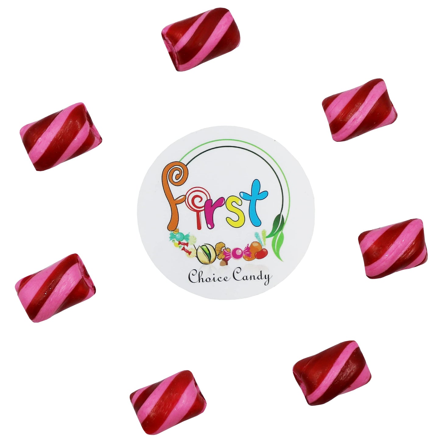 Firstchoicecandy Hard Candy Twists, All Flavor Individually Wrapped Twist Hard Candy (Cinnamon, 2 Pound)