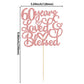 Gyufise Cake Topper - Rose Gold Glitter 60th Birthday Decoration - Small Paper Cheers to 60 Years