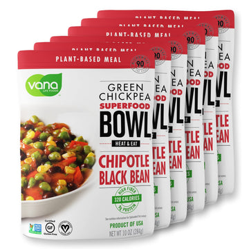 Vana Life'S Foods Plant Based Ready Meal - Green Chickpea Superfood Bowl Heat And Eat Microwaved Cooked Bowl | Product Of The Us