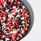 NIPEOR Rainbow Sprinkles,Red Black Confetti Sprinkles 3.53oz/100gEdible Sprinkle Topping Confetti Sprinkles, Round Sprinkles for