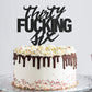 Thirty Six Black Glitter Cake Toppers 36 Years Old 36Th Birthday Party Decorations Supplies