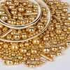 Twisweet Gold Pearl Rods Sprinkles, Edible Sugar Sprinkles for Cake Decorating Mix Size Candy Pearls for Baking Cake Topper Ice 
