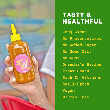 Tango Mango Tango Hot Sauce - Sweet & Spicy - 8oz Squeeze Bottle - Vegan, Gluten-Free