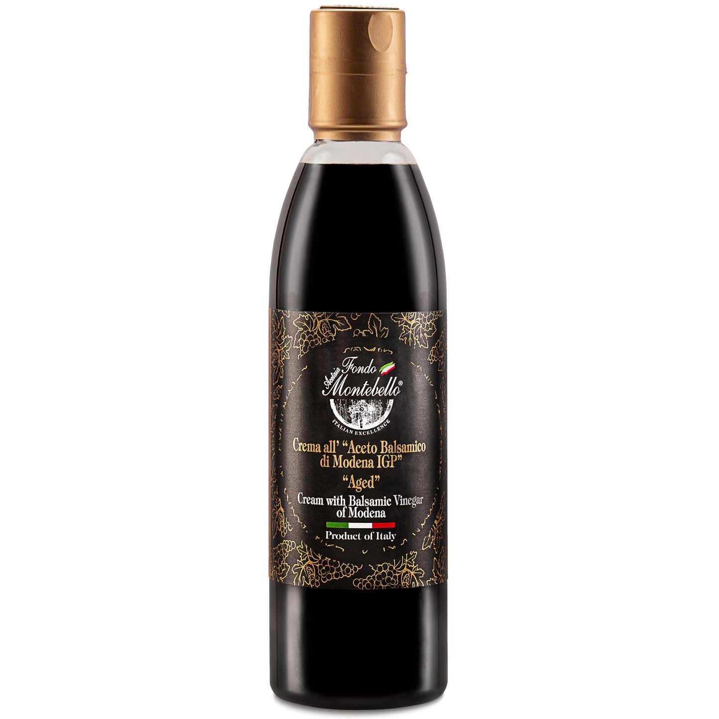 FONDO MONTEBELLO Aged Balsamic Glaze, High Density Drizzle, 8.45 fl. oz. (250ml) - Imported from Italy