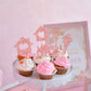 Gyufise 24 Pack Rose Gold Sweet Home Cupcake Toppers Glitter Key Housewarming Cupcake Picks Decorations For New Home Th