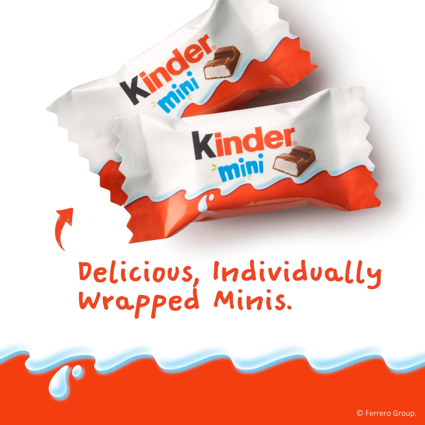 Kinder Chocolate Mini, 29.2 Oz Bulk Pack, Up To 138 Minis, Milk Chocolate Bar With Creamy Milky Filling, Individually Wrapped Ha