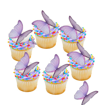48Pcs Edible Butterflies Cake Topper Edible Butterfly Cupcake Toppers Wafer Paper Butterflies Edible Butterfly Cake Decorations
