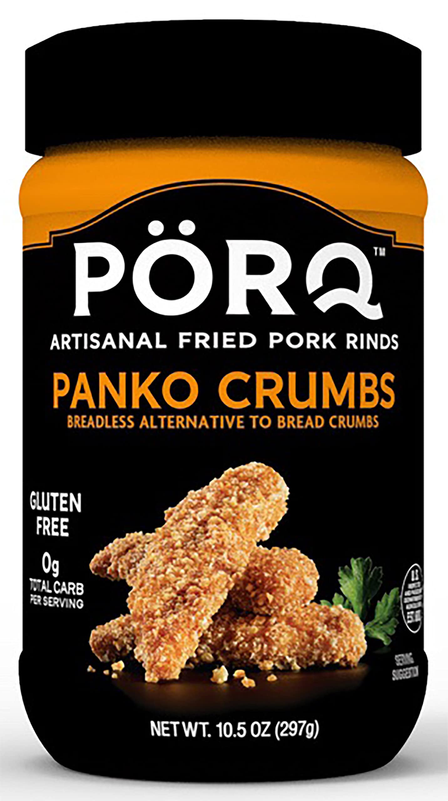 PORQ Artisanal Fried Pork Rinds, Gluten Free & Keto Friendly, 10.5-Ounce (Pack of 4)