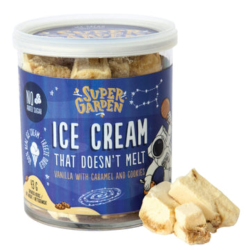 Super Garden Freeze Dried Ice Cream Vanilla With Caramel And Cookies | Crunchy And Flavorful Cookies And Cream Ice Cream | No Me
