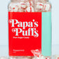 Papa'S Puffs Peppermint Flavored Pure Sugar Candy - Individually Wrapped In Resealable Tub - Fat-Free, Gluten-Free, Cholesterol-